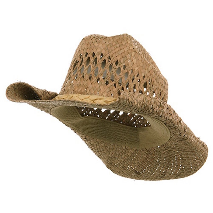 Straw Cowboy Hat-Natural Roll W35S16A, Natural, One size fits most